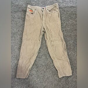 Empyre Relax Corduroy Pants Baggy Skate Tan Khaki Mens Size 32
